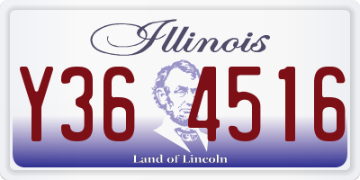IL license plate Y364516