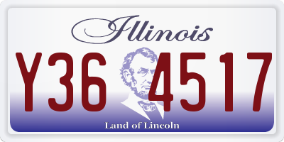IL license plate Y364517