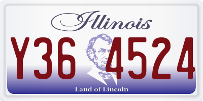IL license plate Y364524