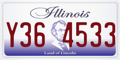 IL license plate Y364533