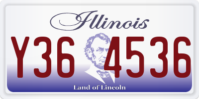 IL license plate Y364536