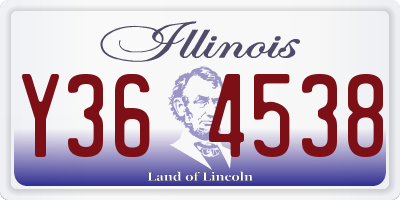 IL license plate Y364538