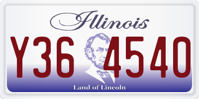 IL license plate Y364540
