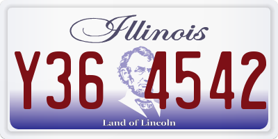 IL license plate Y364542