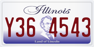 IL license plate Y364543