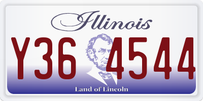IL license plate Y364544