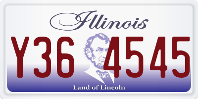 IL license plate Y364545