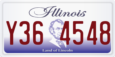 IL license plate Y364548