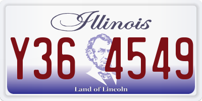 IL license plate Y364549