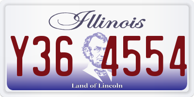 IL license plate Y364554