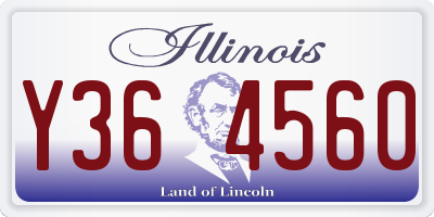 IL license plate Y364560