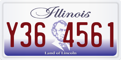 IL license plate Y364561