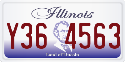 IL license plate Y364563