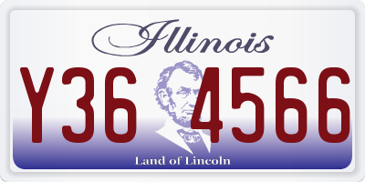 IL license plate Y364566