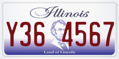 IL license plate Y364567