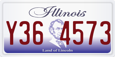 IL license plate Y364573