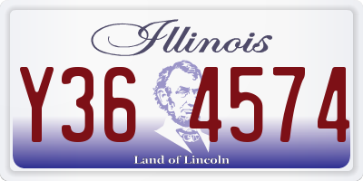 IL license plate Y364574