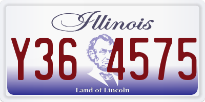 IL license plate Y364575