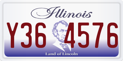 IL license plate Y364576