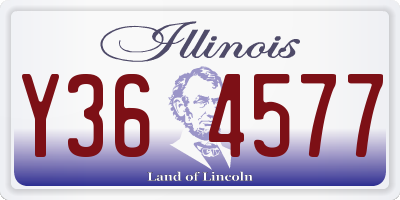 IL license plate Y364577