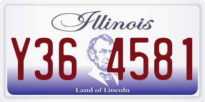 IL license plate Y364581