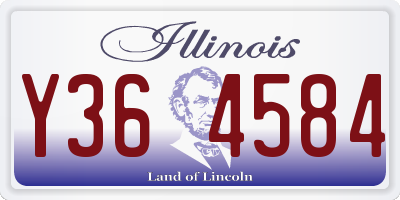 IL license plate Y364584