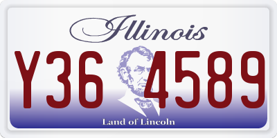 IL license plate Y364589