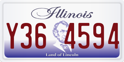 IL license plate Y364594