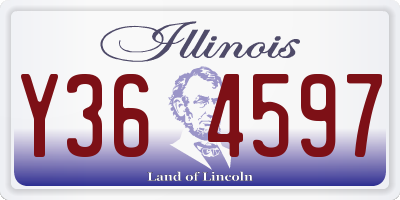 IL license plate Y364597