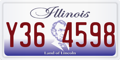 IL license plate Y364598