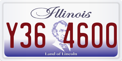 IL license plate Y364600