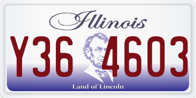 IL license plate Y364603