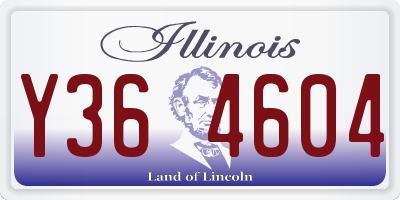 IL license plate Y364604