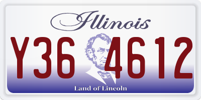 IL license plate Y364612