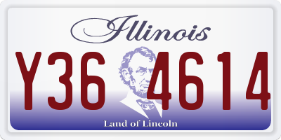 IL license plate Y364614