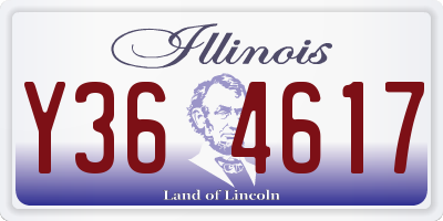 IL license plate Y364617