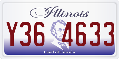 IL license plate Y364633