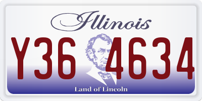 IL license plate Y364634