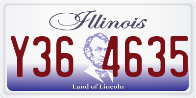 IL license plate Y364635