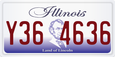 IL license plate Y364636