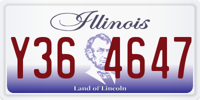 IL license plate Y364647
