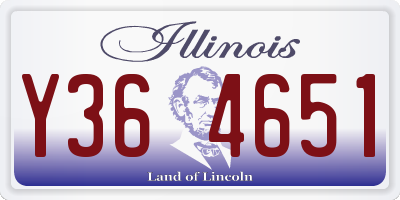 IL license plate Y364651
