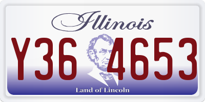 IL license plate Y364653