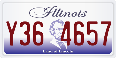 IL license plate Y364657
