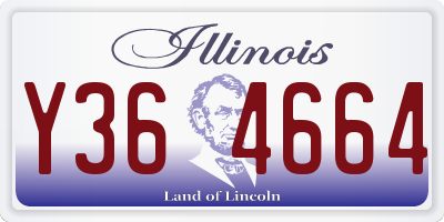 IL license plate Y364664