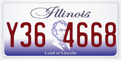 IL license plate Y364668