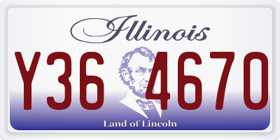 IL license plate Y364670