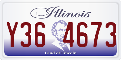 IL license plate Y364673