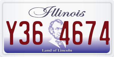 IL license plate Y364674