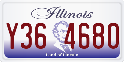 IL license plate Y364680